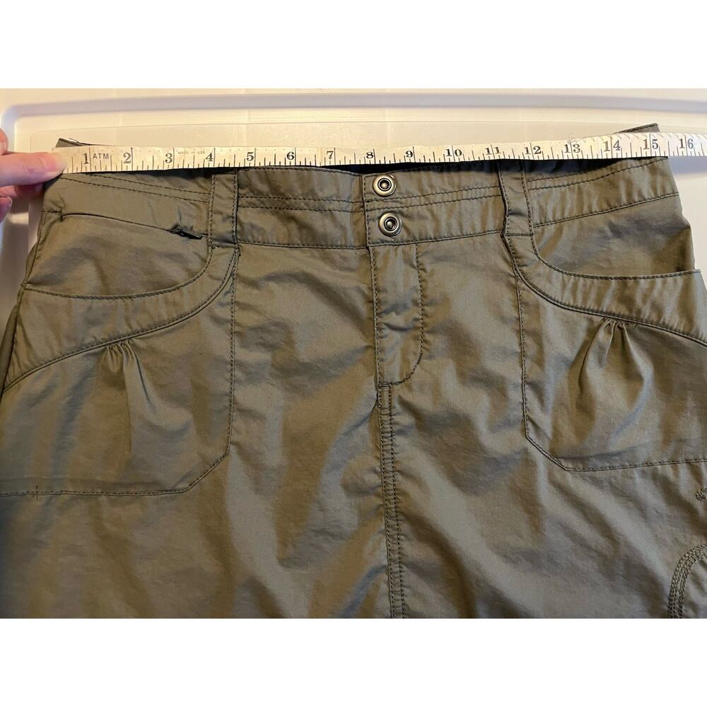 Rei Womens Green A-Line Embroidered Skirt Size 6 Pockets Outdoor Camping Hiking - Picture 10 of 11